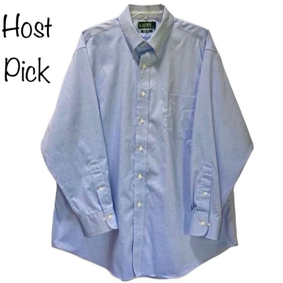 Lauren Ralph Lauren Non Iron Long Sleeve Shirt in Light Blue Men’s 17 1/2-32/33 - Picture 1 of 6